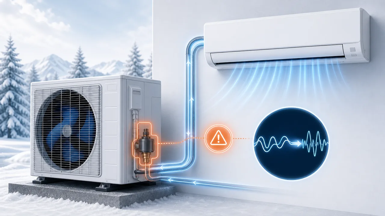 Schéma de diagnostic montrant une vanne de détente électronique Daikin Split en défaut sur un circuit scellé.