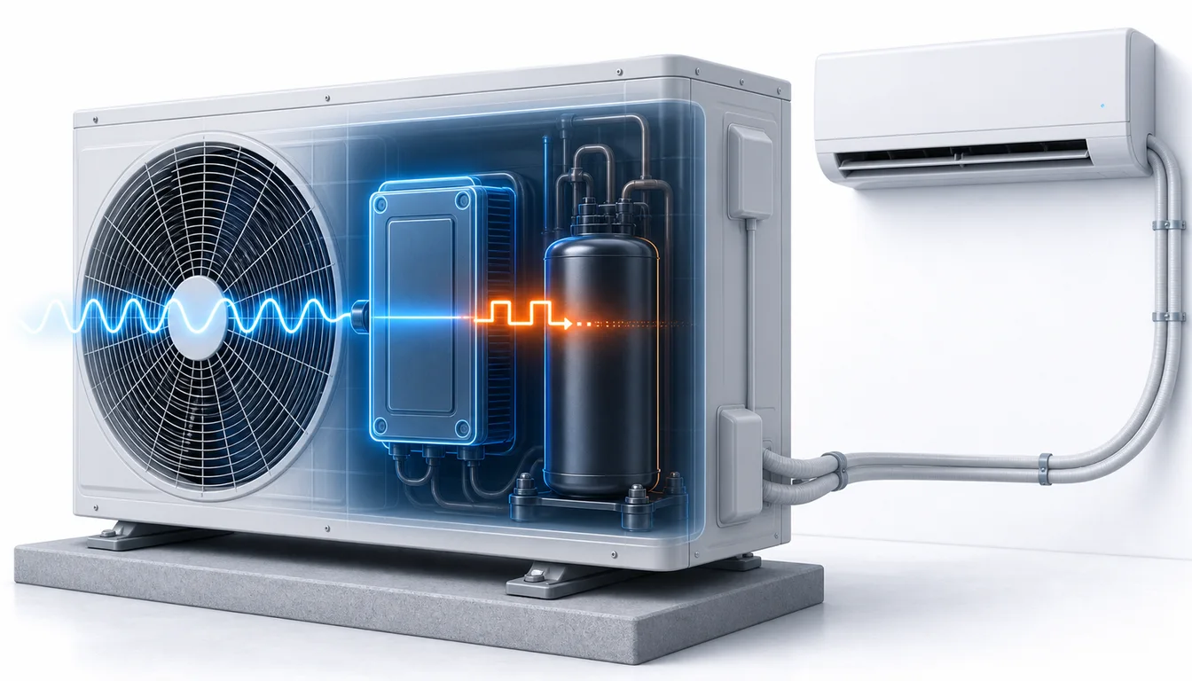 Schéma de diagnostic montrant un module IPM ou IGBT Daikin Split en défaut de puissance inverter.