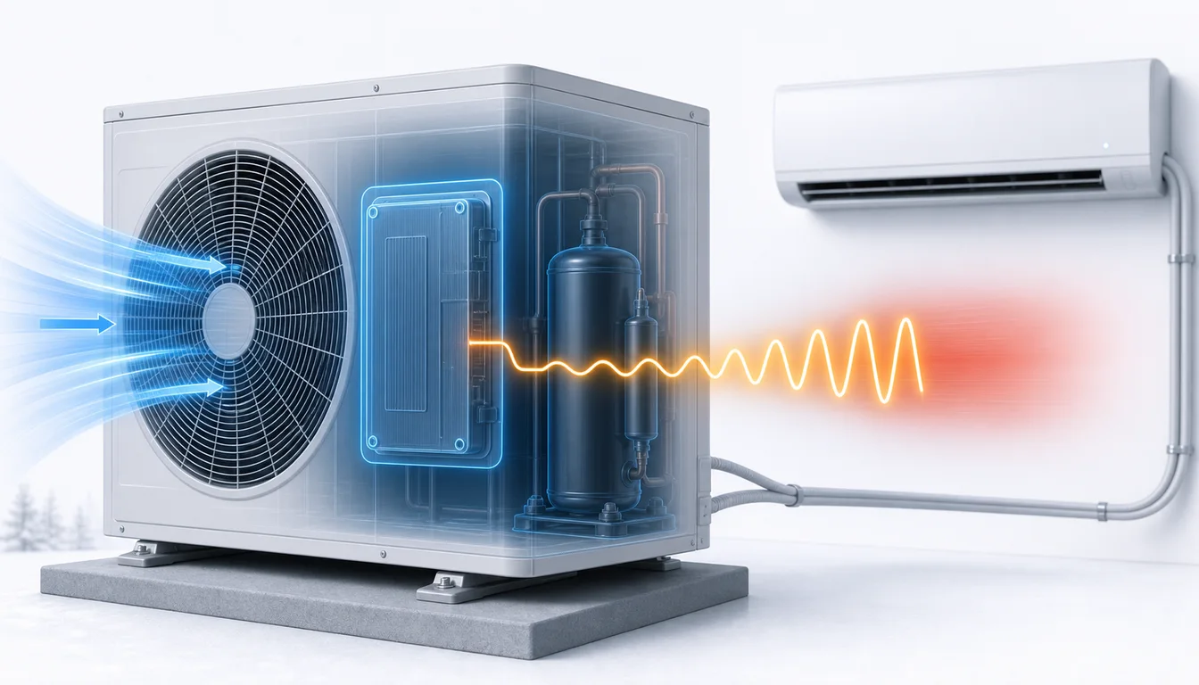 Schéma de diagnostic montrant une alerte préventive de surintensité compresseur Daikin Split.