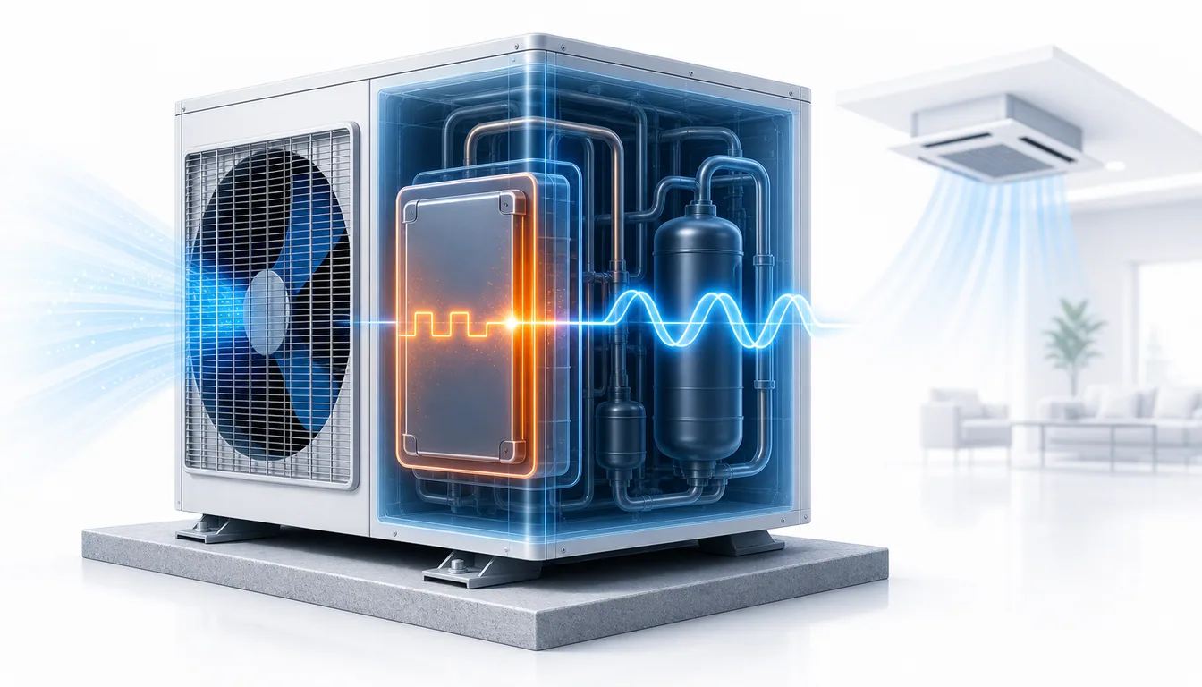 Schéma de diagnostic montrant un module IPM inverter Mitsubishi City Multi ou Mr Slim en défaut de puissance.